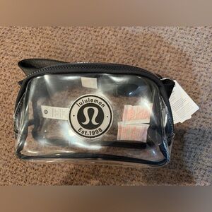 Lululemon Transparent Pouch with Black Logo